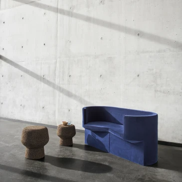 Classicon ODIN Sofa. CORKER NO1 and NO2 Coffee Table  & Stool.