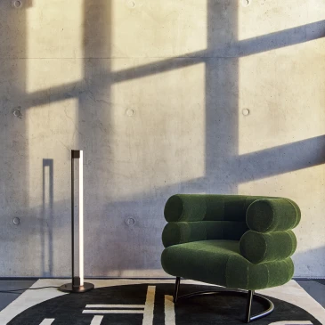 Classicon BIDENDUM Floor Lamp. GREEN Armchair.